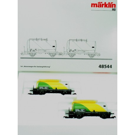 2 Bahndienst-Tankwagen Export -H0- 48544